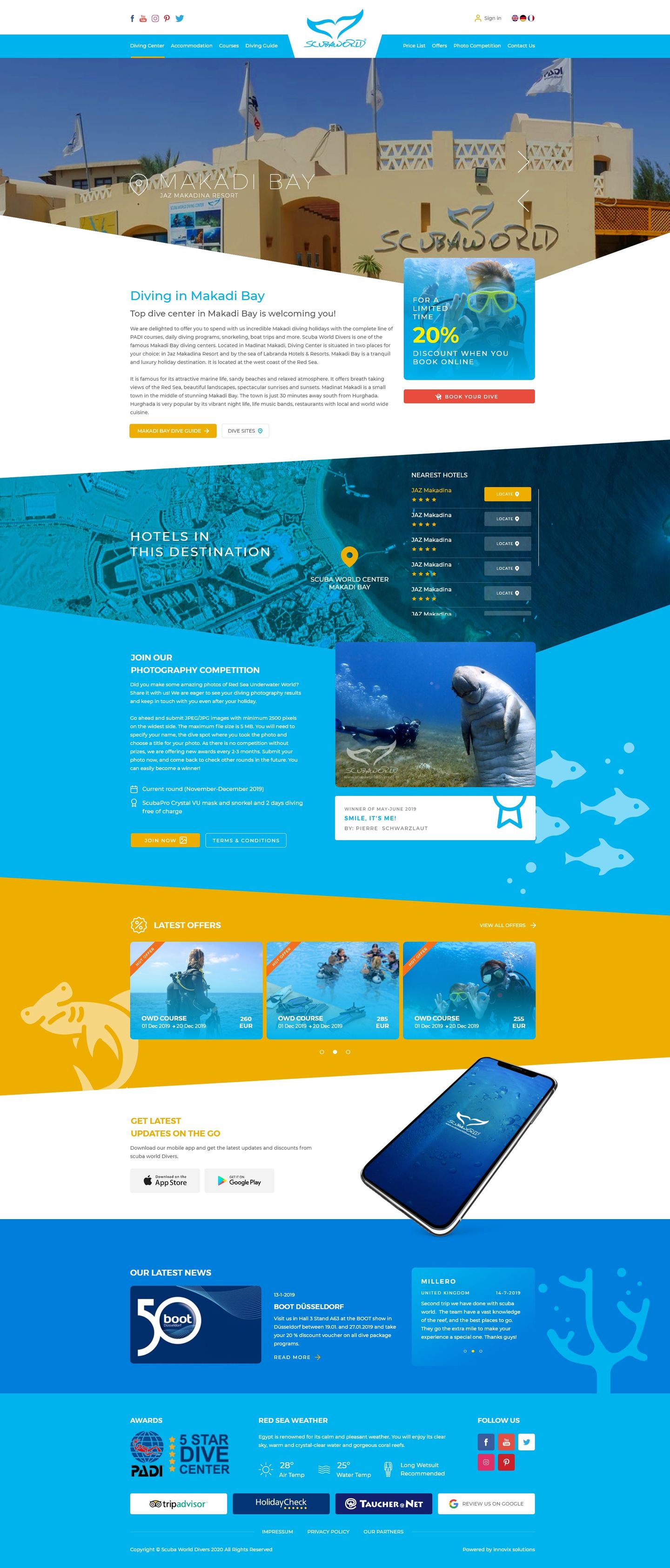 Scuba World Divers Website